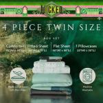 Collectibles Wicked Elphaba and Glinda Bedding 4 Piece Super Soft Reversible Comforter and Sheet Set, Twin, (Officially Licensed Product) by Franco
