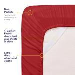 1500 Supreme Collection King Sheet Sets Red - Luxury Hotel Bed Sheets and Pillowcase Set for King Mattress - Extra Soft, Elastic Corner Straps, Deep Pocket Sheets, King Red