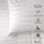 URBANHUT 800 Thread Count 100% Cotton Damask King Size Sheets, 4 Piece Striped King Size Bedsheets, Luxury Hotel Sheets Sateen Weave - Better Than Egyptian, 16" Elasticized Deep Pocket- White
