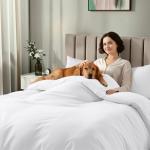 Utopia Bedding 4 Piece Bedding Set - 1 Fitted Sheet (54x75), 1 Duvet Cover Full Size, 2 Pillow Case (20x30) - All Season Luxury Bed in a Bag with Zippered Full Duvet Cover - No Comforter (White)