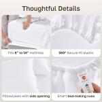 California Design Den Luxury Queen Sheet Set - White