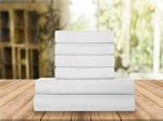 Elegant Comfort Luxury Soft Bed Sheets 1500 Premium Hotel Quality Microfiber Softness Wrinkle and Fade Resistant (6-Piece) Bedding Set, King, White