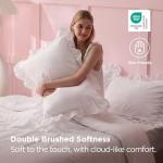 Bedsure White Ruffle Pillow Cases, Pillow Shams Standard Size Set of 2, Double Brushed Microfiber Ruffled Pillow Covers with Envelope Closure, 20" x 26"
