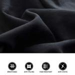 Lanest Housing Queen Sheet Set, 2400 Thread Count Soft Deep Pocket Microfiber Sheets, 4 Pieces Black Bedding Sheets & Pillowcases