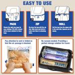 18 Compression Bags for Travel Essentials, Vacuum Packing Space Saver Bags for Cruise Accessories (18-Travel)