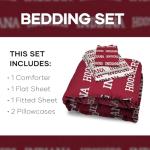 Northwest NCAA Indiana Hoosiers Unisex-Adult Bed in a Bag Set, Queen, Rotary