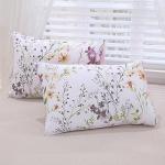 URBONUR Floral Duvet Cover Set Twin Size 3-Pieces Egyptian Cotton Percale Weave Garden Chic Flowers Comforter Bedding Set, Soft and Breathable Duvet Covers with Button Closure