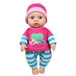 Lissi: 12" Doll Set: Bunk Bed & highchair - Pink, Green, Blue - 3pc Baby Doll Feeding & Sleep Toy Playset, Heart & Bird Outfit, Kids & Toddlers 2+