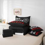 Feelyou Wrestle Comforter Set 7 Piece Full Size Sports Theme Bedding Set for Kids Boys Girls Teens Room Wrestling Decor Bed in A Bag Soft Boys Bed Set with Sheets, Pillowcases, Pillow Covers