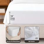 SGI bedding 1000 Thread Count Sheet Set King - 100% Egyptian Cotton Sheets – 18" Luxury Deep Pocket Bedding - Soft, Breathable & Premium - Hotel Sheets -White