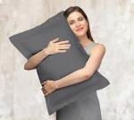 Royale Linens Pillow Shams 2 Pack Standard Size 20x26 Inch- Brushed 1800 Microfiber - Bed Pillow Shams, Wrinkle Resistant Super Soft and Cozy- Back Overlap Closure - Oxford Pillowcase (Standard, Grey)