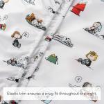 Berkshire Blanket Peanuts® Kids Sheet Set, Full Size - 4 Pieces, Peanuts® Sleeping Colorized Sheet Scale White, Cute Character Snoopy Printed Soft Microfiber Bed Sheets