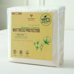 Waterproof Organic Mattress Protector Twin Size – Soft OCS Certified Organic Cotton Surface – Noiseless & Breathable 250 GSM Pad Cover – Deep Pocket Fitted Design