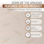 Waterproof Organic Mattress Protector Twin Size – Soft OCS Certified Organic Cotton Surface – Noiseless & Breathable 250 GSM Pad Cover – Deep Pocket Fitted Design