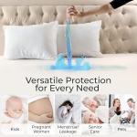 Queen Waterproof Mattress Protector - Noiseless, Breathable, Machine Washable Fitted Mattress Cover with Deep Pocket up to 18”