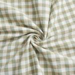 KKJIAF 2 Pcs Plaid Ruffle Pillow Case Standard Size, Cotton Gingham Ruffled Euro Sham Pillow Covers 20x26 Inch, Linen Feel Plaid Bed Pillow Shams with Envelope Closure for Sofa Bed (Sage Green Plaid)