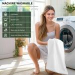 AiAngu 100% Egyptian Cotton Sheet Set 4 Piece, Luxury 1000 Thread Count Queen Sheets, Breathable & Cooling Sheets, 16" Deep Pocket, Machine Washable, Hotel Style Home Bedding(King,White)