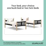 Storkcraft Caribou Twin Bunk Bed - Black/Natural