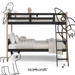 Storkcraft Caribou Twin Bunk Bed - Black/Natural