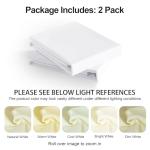 Soft Microfiber Pillow Shams - 2 Pack, White