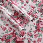 Betsey Johnson - King Bed Sheets, Satin Bedding Set with Matching Pillowcases, Wrinkle & Fade Resistant, Silky Smooth for Healthy Hair (Vintage Floral Pink)