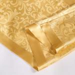 Cobedzy Gold Satin Bed Runner for King Size Beds(1.8m), 50 x 240cm(20" x 94") Jacquard Bed Scarf Satin Bedding Scarves for Hotel, Home, Guesthouse