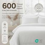 California Design Den Deep Pocket King Sheets Set - Luxury 600 Thread Count 100% Cotton Sateen, King Size Sheet Set, All Around Elastic, Snug Fit, Hotel Quality Bedding - Ivory (Warm Cream)