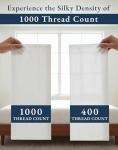 100% Egyptian Cotton Sheets Queen Size - Luxury 1000 Thread Count Naturally Cooling & Breathable Silky Sateen Weave Queen Sheet Set, Soft & Durable Hotel Sheets with 15" Snug Fit Deep Pockets - White