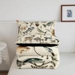 Erosebridal Hunting and Fishing Twin Bedding Set,Deer Hunting Comforter Set for Kids Boys Girls,Big Bass Pike Fish Comforter,Rustic Cabin Lake House Bedroom Room Decor,1 Pillowcase Breathable