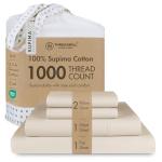 Supima Cotton 1000 Thread Count Queen Sheet Set