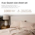 Supima Cotton 1000 Thread Count Queen Sheet Set