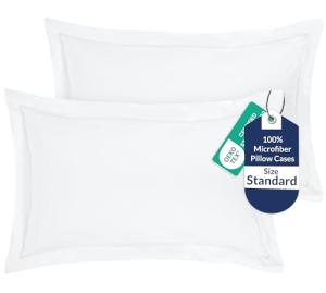 Soft Microfiber Pillow Shams 2 Pack - White
