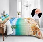 Beach Themed Queen Bedding Set with Cushion Cover