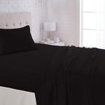 Twin Black Microfiber Bed Sheet Set