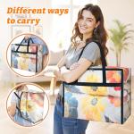 BlissTotes 4 Pack Clear Clothes Storage Bags, Moving Bags, Foldable Blanket Storage Under Bed Storage Containers with Sturdy Zipper and Handle for Clothing, Comforter, Bedding, Sheet (40L)