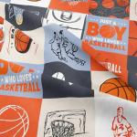 Peopleareok 6 Piece Basketball Comforter Set Twin, 3D Printed Basketball Theme Bedding Set, Soft Microfiber Comforter Set for Boys, Ball Sports Games Themed All Season