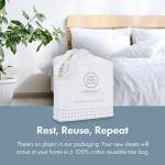 Cooling 100% Cotton 600 TC Queen Bed Sheets Set