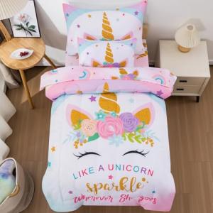 Unicorn Sparkle Toddler Bed Set - 5 Pieces