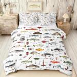 Fishing Theme Twin Comforter Set for Kids
