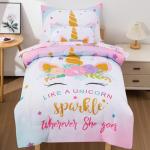 Unicorn Sparkle Toddler Bed Set - 5 Pieces
