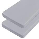 Fitted Cot Sheets 31" x 75" - 2 Pack Gray