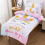 Unicorn Sparkle Toddler Bed Set - 5 Pieces