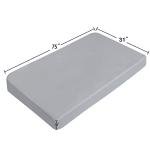 Fitted Cot Sheets 31" x 75" - 2 Pack Gray