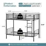 Bonnlo Heavy Duty Twin Over Twin Bunk Bed