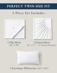 Organic Cotton Twin Sheets Set - Soft & Breathable