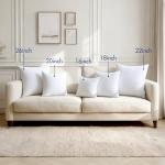 MIULEE 18x18 Inch Comfy Throw Pillow Inserts - 4 Pack
