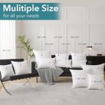 Set of 2 Cotton Throw Pillow Inserts