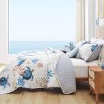 Coastal Turtles Twin Quilt Bedding Set