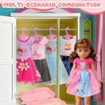 Mini Bunk Bed Set with Dresses and Accessories