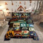 Erosebridal Camping Themed Twin Comforter Set